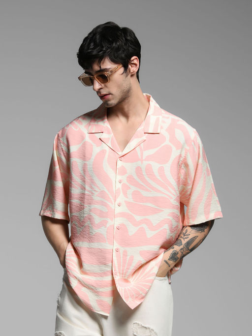 Jack & Jones Oversized Fit Pink Shirt