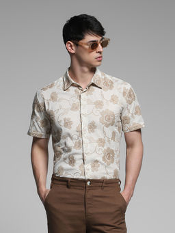 Jack & Jones - Comfort Fit Beige Shirt
