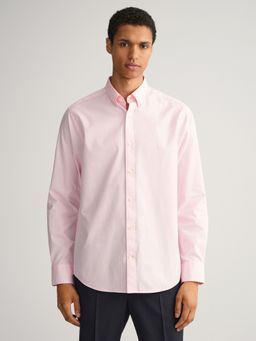 GANT - Men Pink Solid Regular Fit Shirt