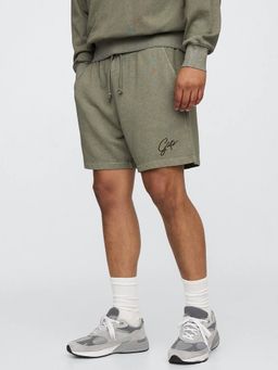 GAP - Men Green Embroidered Mid Waist Shorts