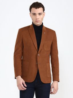 Wyre - Men Brown Solid Blazer