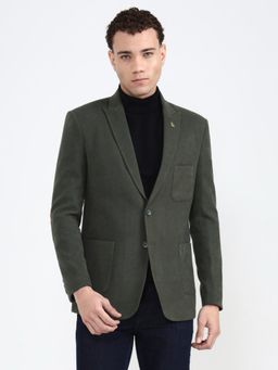 Wyre - Men Green Solid Blazer