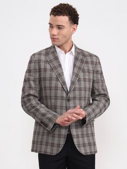 Wyre - Men Grey Checked Blazer