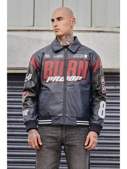 Snitch - Grind Navy Blue Full Sleeves Relaxed Casual Jacket