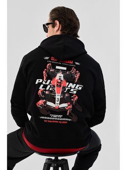 Snitch - Black Printed Full Sleeves Regular Casual Hoodie