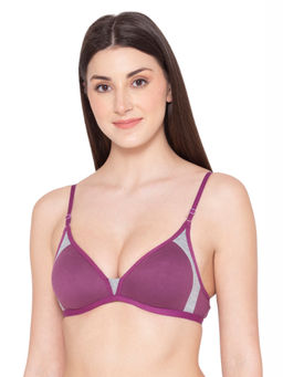 Groversons Paris Beauty - Women Medium Coverage Everyday T-Shirt Bra - Purple