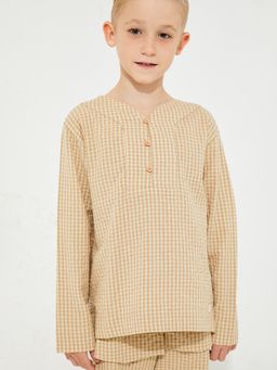 CHERRY CRUMBLE BY NITT HYMAN - Serene Beige Nightsuit (Set of 2)