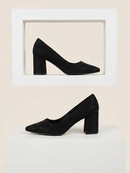 Metro - Women Black Party Pump Heels