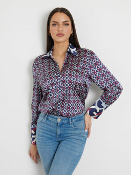 Guess - Multi-Color Alexandra Polyester Blend Printed Shirt