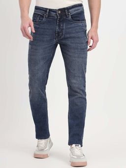 JadeBlue - Men Dark Blue Solid Jeans