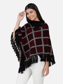 JOE Hazel - Women Multicolor Checker Board Poncho