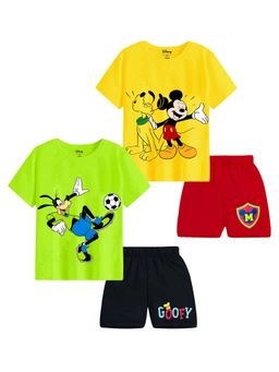 Kuchipoo - Disney Boys Cotton T-Shirts and Shorts (Dkuc-Nsut-125) (Set of 4)