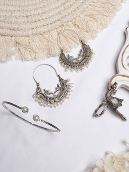 Teejh - by Joker and Witch Pransheetha Silver Oxidised Jewelry Gift Set