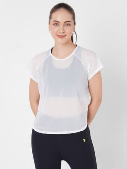 BODD ACTIVE - White All Mesh T-Shirt