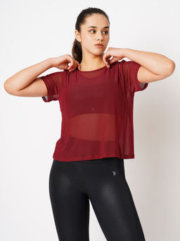 BODD ACTIVE - Aurora Red Mesh Tee