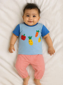 Somersault - Colour Block Fruity Tee & Gingham Pant (Set of 2)