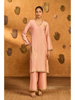 Masaba - Baby Pink Crane Dawn Kurta with Pant