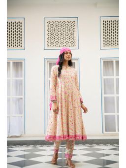 Naav - Noor Kali Multi-Color Kurta with Pant and Dupatta