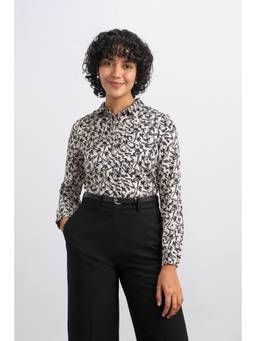 Allen Solly - Women Black Floral Polyester Shirt