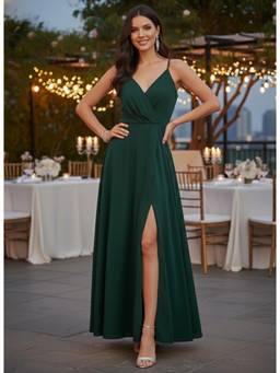 Berrylush - Women Green Solid/Plain Polyester Dress