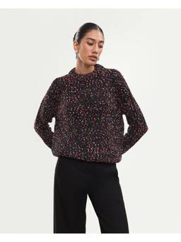 RAREISM - Women Multi-Color Textured Acrylic Blend Sweater