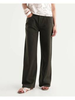 RAREISM - Women Green Solid/Plain Cotton Jeans