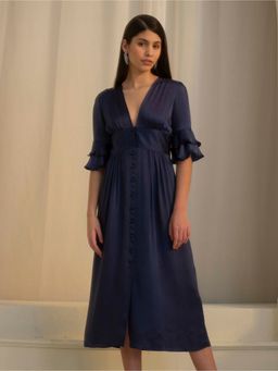 BEYOND - Bruges Dress Navy Blue
