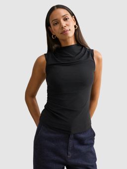 Forever New - Black Solid Regular Top