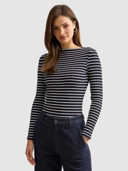 Forever New - Black Stripes Regular Top