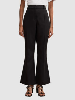 Forever New - Melanie Petite Pintuck Flare Black Pant