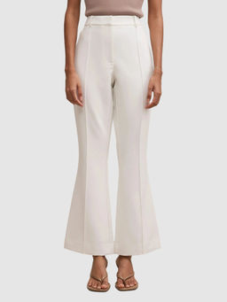 Forever New - Melanie Petite Pintuck Flare White Pant