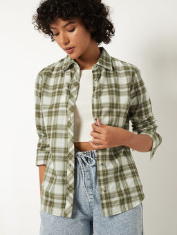 max - Women Checked Shirt