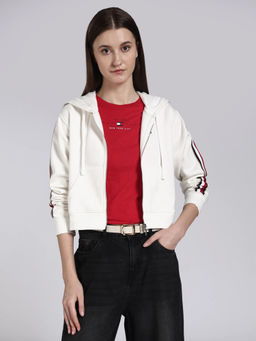 Tommy Hilfiger - Regular Fit Cotton Hooded Neck Open-Front Jacket