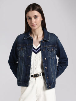 Tommy Hilfiger - Slim Fit Cotton Spread Collar Denim Jacket