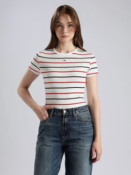 Tommy Hilfiger - Striped Slim Fit Cotton T-Shirt