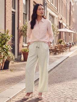 max - Women Striped Pink Shirt