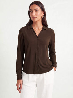 max - Women Brown Style Top Shirt