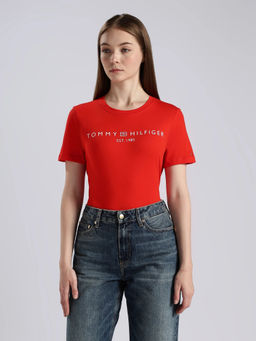 Tommy Hilfiger - Logo Regular Fit Cotton T-Shirt