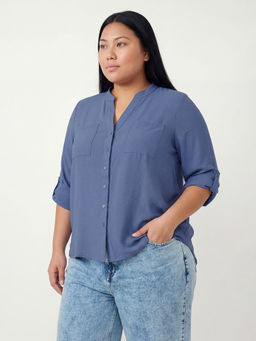 max - Women Shirt-Style Blue Top