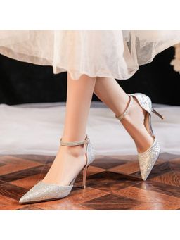 OZZARO - Women Disco Sitaara Silver Stilettos