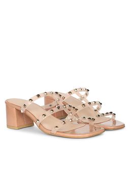 Saint G - Saintg Womens Blush Vegan Leather Block Sandals Heels