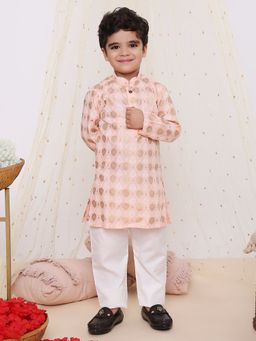 KID1 - In-Vouge Kurta with Pyjama Light Peach (Set of 2)