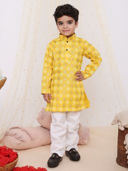 KID1 - In-Vouge Kurta with Pyjama Yellow (Set of 2)