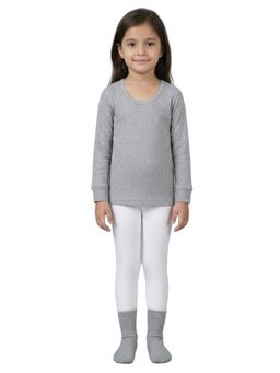 Monte Carlo - Grey Kids Regular Fit Full Sleeve Round Neck Thermal Top