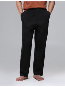U.S. POLO ASSN. - Black Men Midrise Pure Cotton Oelp1 Lounge Pants