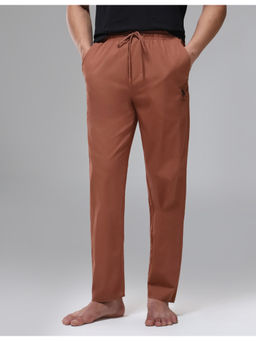 U.S. POLO ASSN. - Rust Men Midrise Pure Cotton Oelp1 Lounge Pants