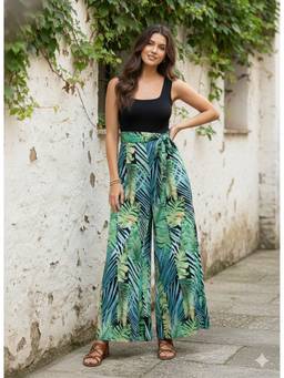 Berrylush - Women's Multi-Color Polyester Printed Jumpsuit