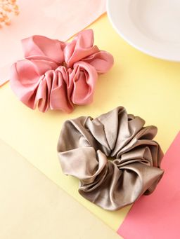 Silvermerc Designs - Set Of 2 Satin Hair Scrunchies