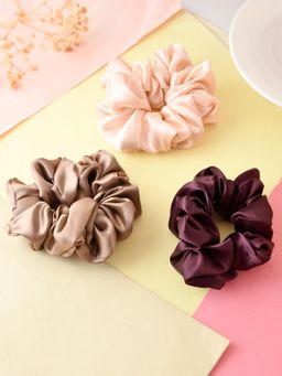 Silvermerc Designs - Satin Hair Scrunchies( Set Of 3)
