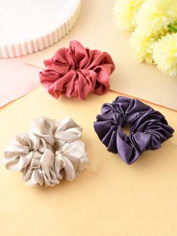 Silvermerc Designs - Satin Hair Scrunchies( Set Of 3)